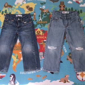 2 pairs of Levi’s 514 Blue Jeans Size 3T